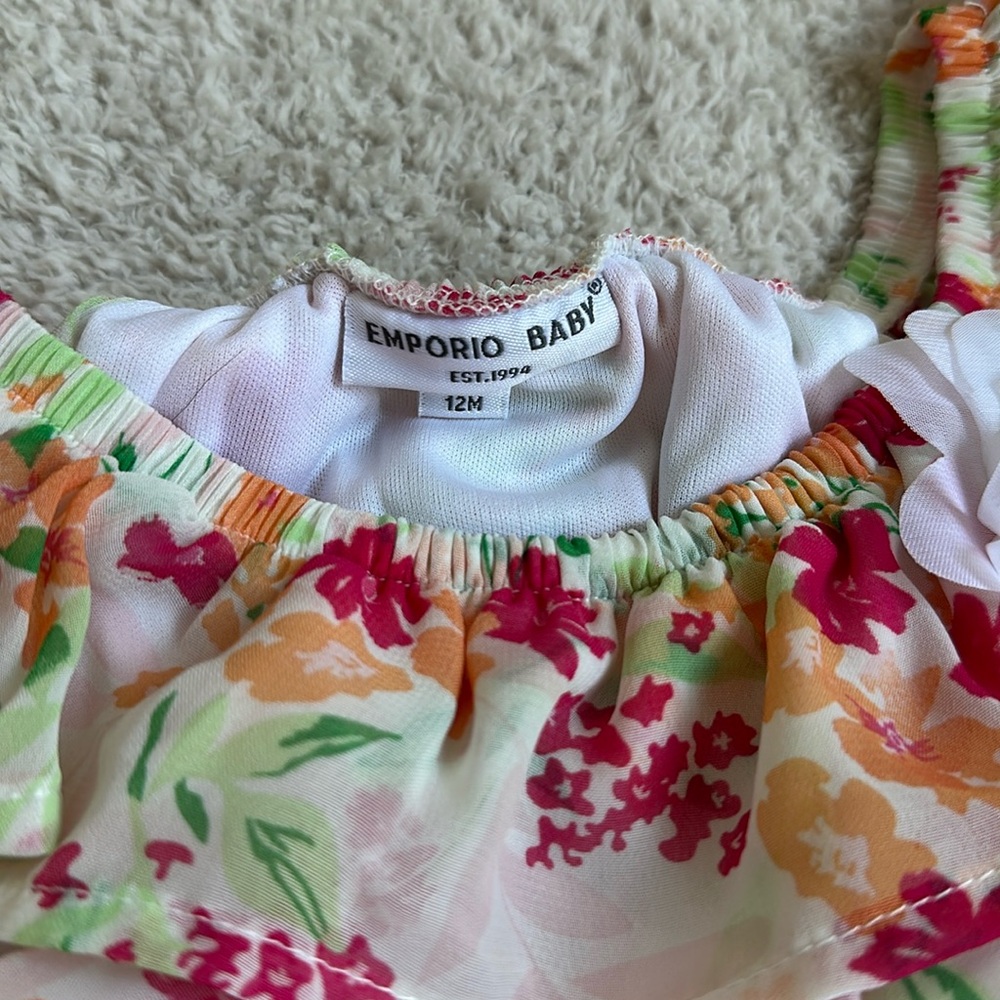 Floral Ruffle Kids Bodysuit - Picture 2 of 3
